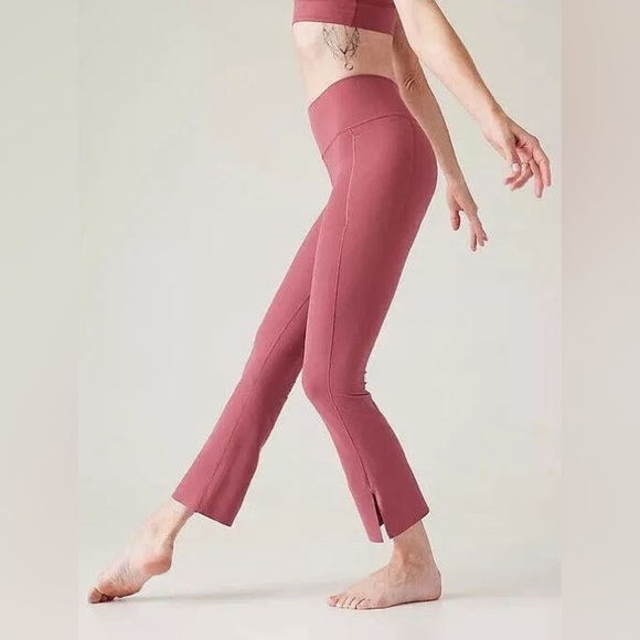 Athleta Transcend Stash Straight Leg Pant, Berry Rose, Size S - Picture 2 of 12